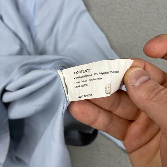 Greyson Fleece Golf Pullover Men’s Medium Blue 1/4 Zip Mock Neck Performance - Picture 6 of 8